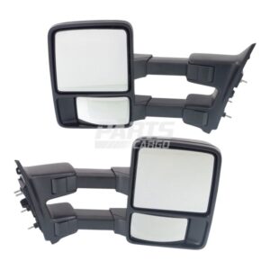 Juego de 2 espejos retrovisores de remolque plegables manuales para Ford F-250 Super Duty 2008-12-