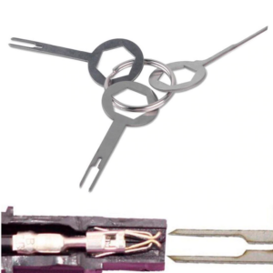 Herramienta de llave de extracción de pasador conector crimpado cableado terminal eléctrico automático 3 piezas-