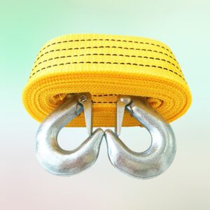 Cuerda de remolque de emergencia de 2 piezas accesorios automotrices correa de remolque para automóvil-