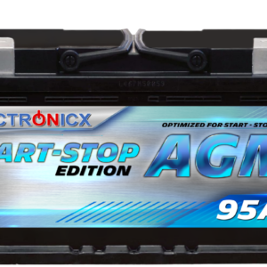 Electronicx AGM Start-Stop 95 AH Batería de coche Batería de arranque 12V 850A-