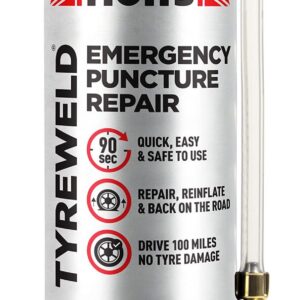 Sellador de pinchazos Holts Tyreweld 500 ml, espuma de reparación de neumáticos de emergencia, pinchazo de coche-