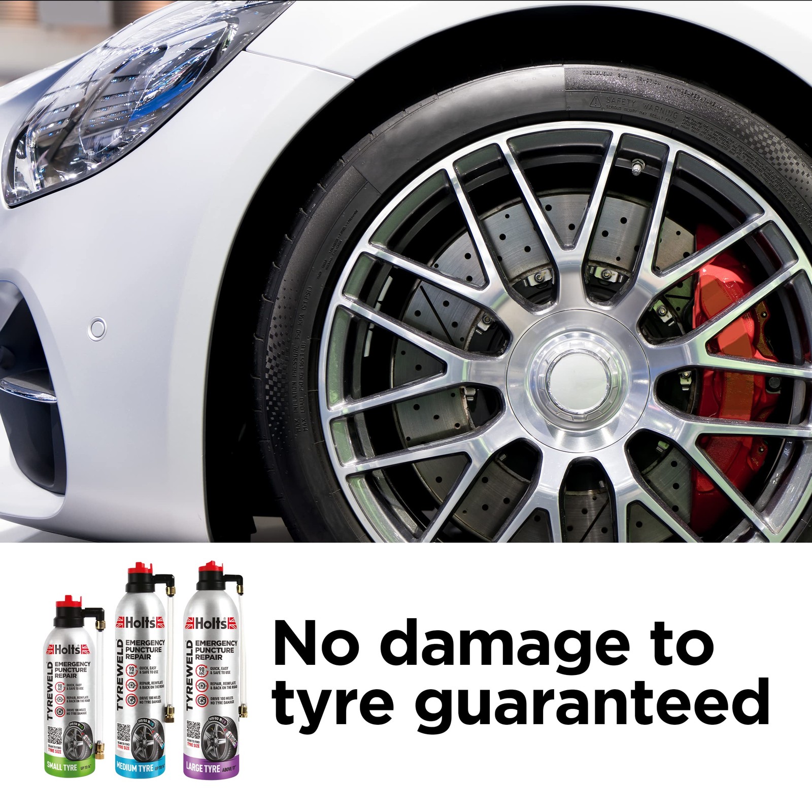 Sellador de pinchazos Holts Tyreweld 500 ml, espuma de reparación de neumáticos de emergencia, pinchazo de coche- - Image 2