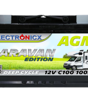 Electronicx Caravan Edition Batería AGM 100 AH 12V Autocaravana Barco Alimentación-