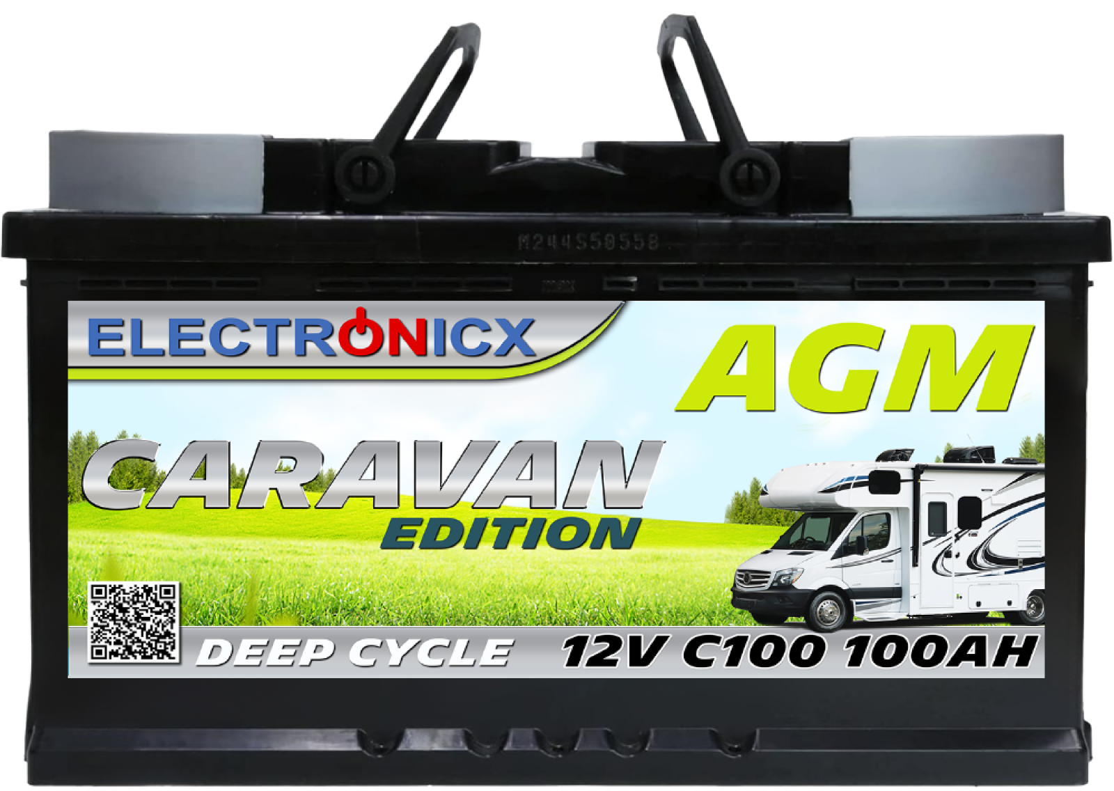 Electronicx Caravan Edition Batería AGM 100 AH 12V Autocaravana Barco Alimentación- - Image 3