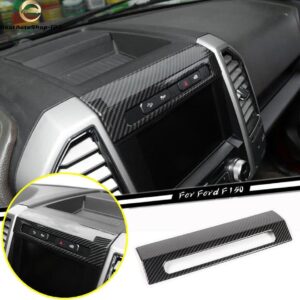 Cubierta de interruptor de luz de emergencia de coche para Ford F150 2015-2020 accesorios carbono-