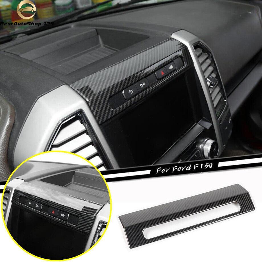 Cubierta de interruptor de luz de emergencia de coche para Ford F150 2015-2020 accesorios carbono-