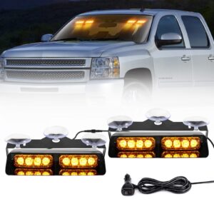 Luces estroboscópicas de emergencia 2x luces estroboscópicas interiores de parabrisas de 7,2 pulgadas-