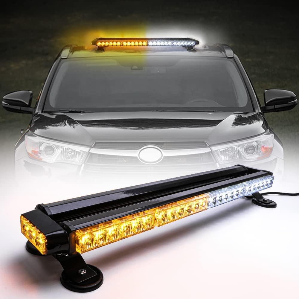 Barra de luz estroboscópica de vehículo de emergencia - 26,5" 54 LED impermeable baliza de advertencia- - Image 3