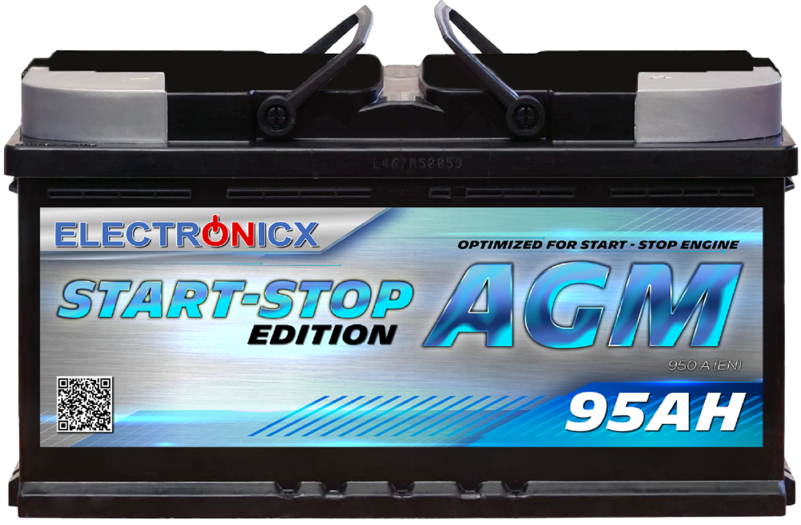 Electronicx AGM Batería de coche Batería de arranque Batería Start-Stop 95 AH 12V 850A- - Image 3