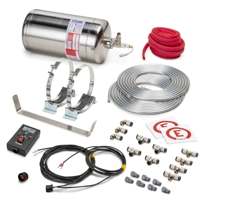 Sistema extintor eléctrico de acero Sparco de 4,25 litros - Seguridad automotriz-