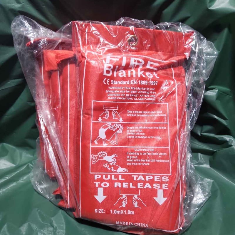 MANTA CONTRA INCENDIOS 1.0mx1.0m EN-1869:1997 fibra de vidrio emergencia seguridad en el hogar-
