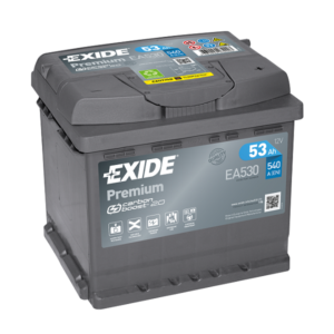 Exide Batería de Arranque EA530 Premium Carbon Boost 53Ah Batería de Coche para Coche NUEVO-