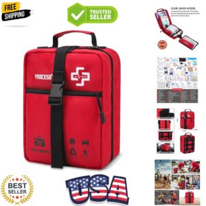 Kit de Primeros Auxilios Grande 400 Piezas Kits de Emergencia para Hogar, Oficina, Coche, Exterior,...-