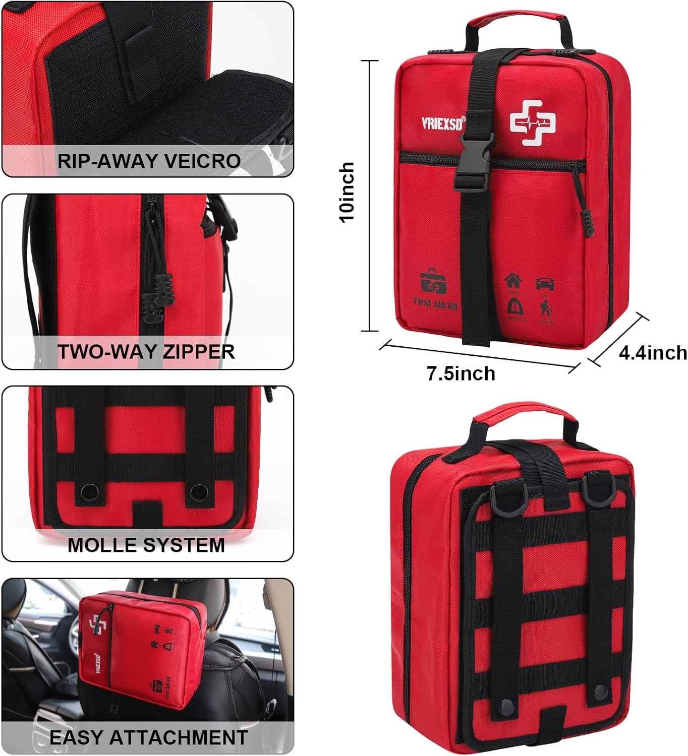 Kit de Primeros Auxilios Grande 400 Piezas Kits de Emergencia para Hogar, Oficina, Coche, Exterior,...- - Image 5