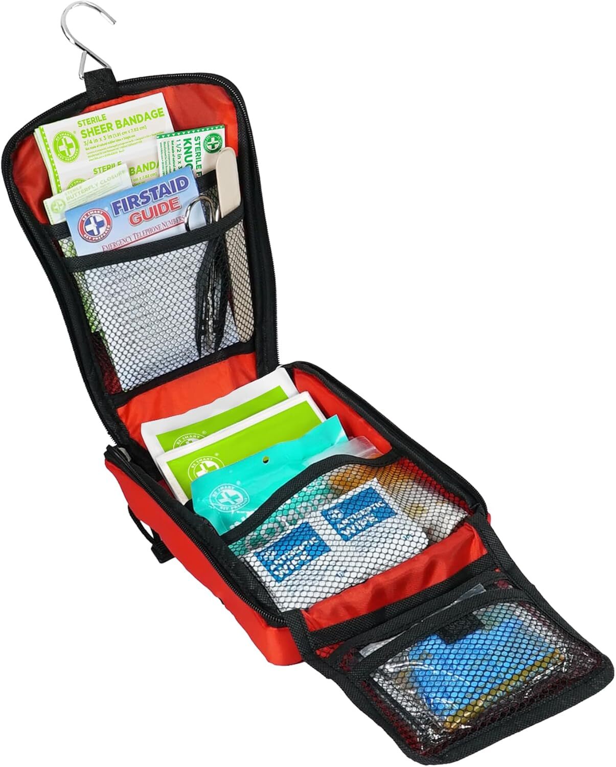 Kit de Primeros Auxilios 330 Piezas, Multiusos Viajes, Emergencias, Camping y Deportes (Rojo)- - Image 2