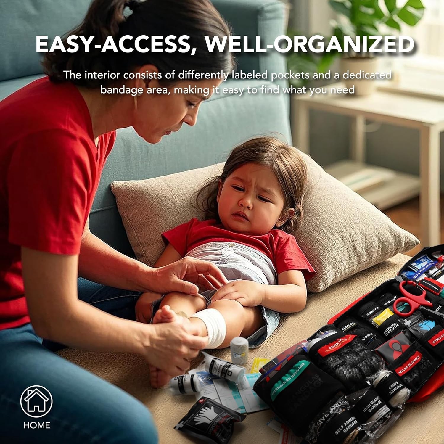 Kit de Primeros Auxilios Impermeable Médico Kits de Emergencia Suministros de Trauma Hogar Oficina Coche- - Image 4