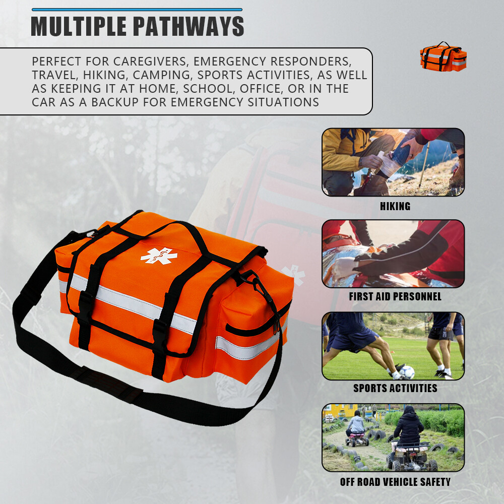 Kit de primeros auxilios vacíos bolsas de camping de emergencia kit de supervivencia profesional conjunto grande - - Image 5