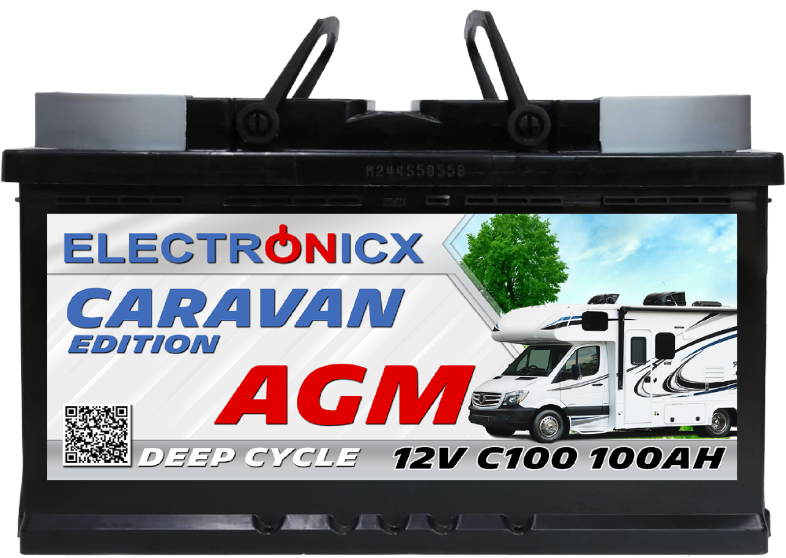 Electronicx Caravan Edition-2 Batería AGM 100 AH 12V Autocaravana Barco Alimentación- - Image 2