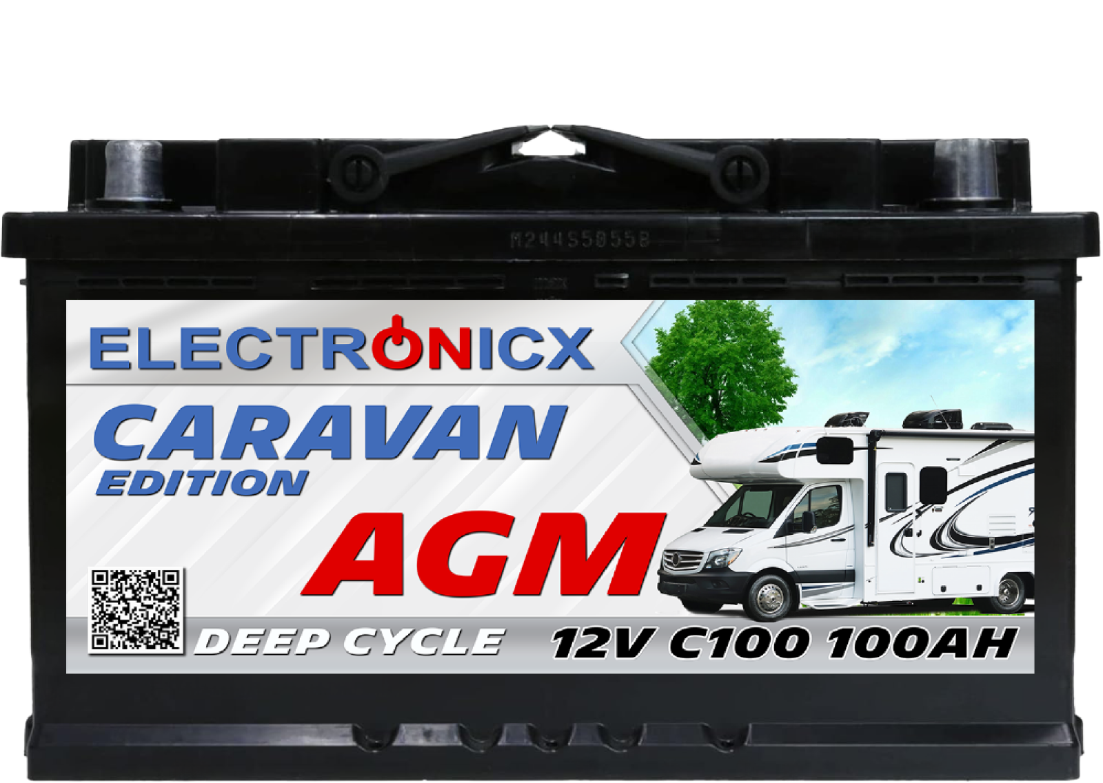 Electronicx Caravan Edition-2 Batería AGM 100 AH 12V Autocaravana Barco Alimentación- - Image 3