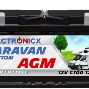 Electronicx Caravan Edition-2 Batería AGM 120 AH 12V Autocaravana Barco Alimentación-